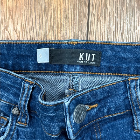 Kut from the Kloth Dark Blue Distressed Skinny Jeans - Picture 3 of 7